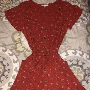 American eagle floral button down dress